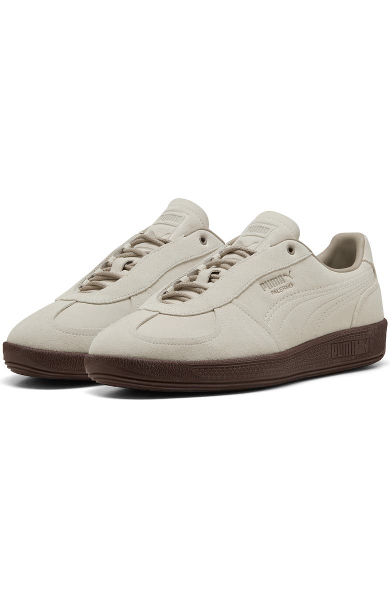 PUMA Palermo Sneaker, Alternate, color, Alpine Snow/ Chestnut Brown