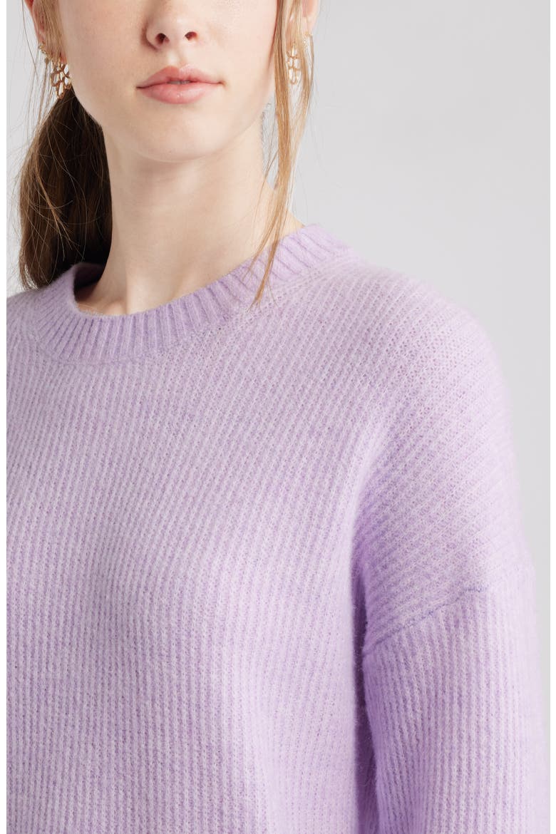 Fuzzy Oversize Sweater, Alternate, color, PURPLE FEMININE