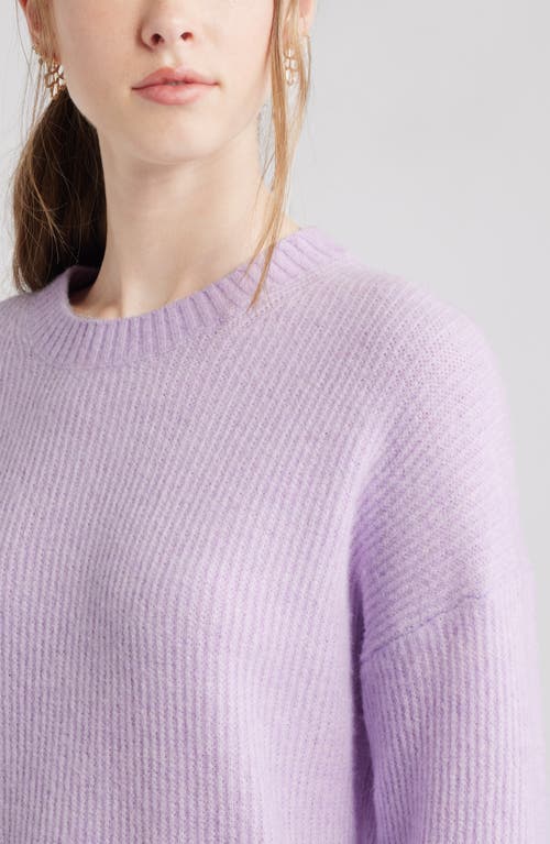 Bp. Fuzzy Oversize Sweater In Purple