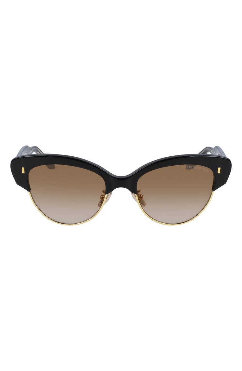 Cutler and Gross 55mm Gradient Cat Eye Sunglasses, Main, color,