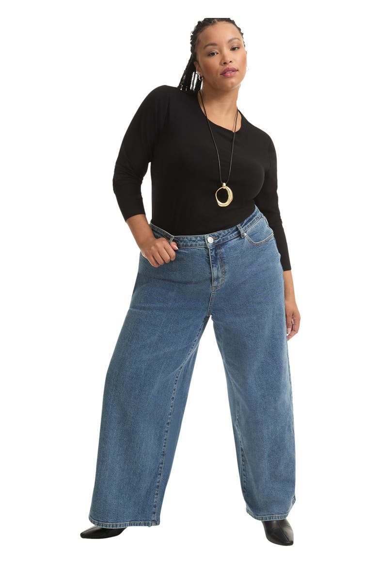 June + Vie Curvie-Fit High-Rise Jeans, Main, color, Vintage Medium Wash