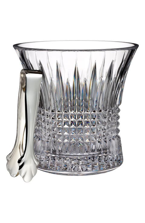 'Lismore Diamond' Lead Crystal Ice Bucket & Tongs