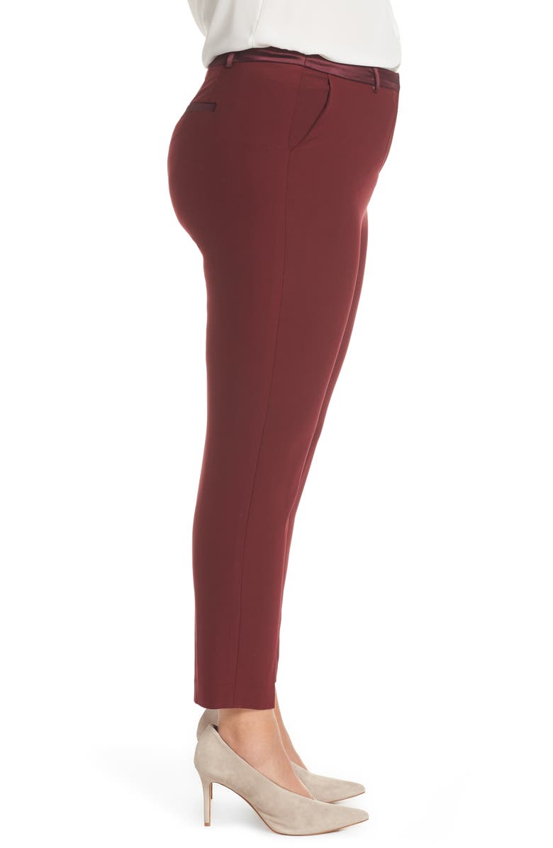 Sejour Satin Trim Ankle Pants, Alternate, color, 