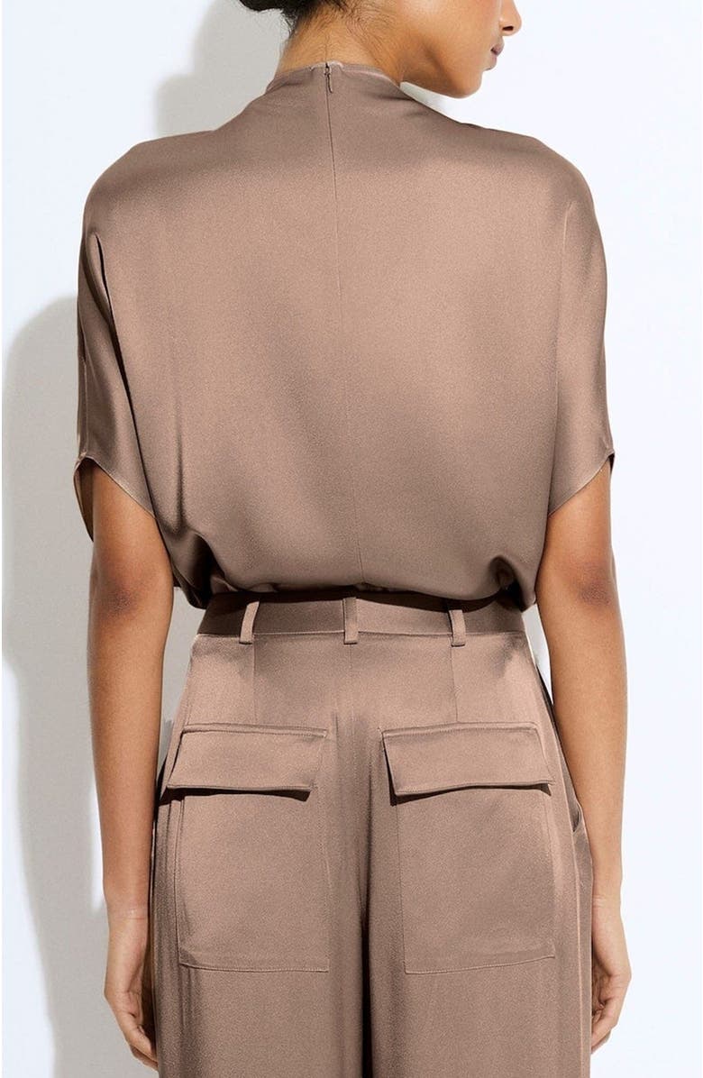 LAPOINTE Satin Cape Tee, Alternate, color, Oat