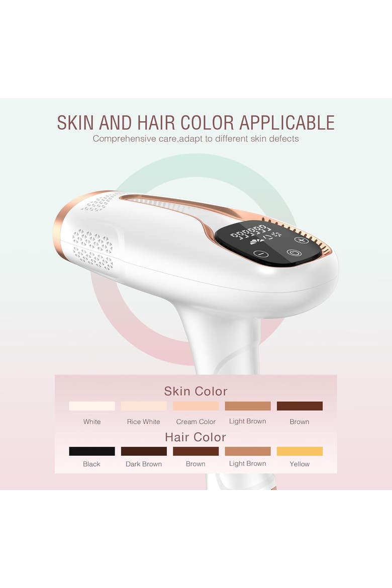 Handheld Laser Hair Removal Device, Alternate, color, White