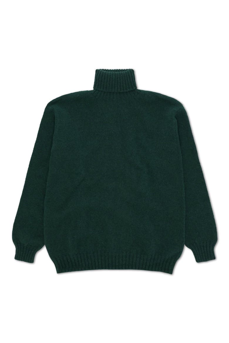 Shetland Turtleneck Sweater, Main, color, Forest Green
