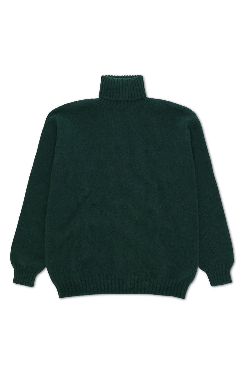 Fortela Shetland Turtleneck Sweater, Main, color, Forest Green