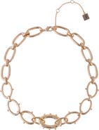 Laundry by Shelli Segal Crystal Textured Oval Link Bracelet