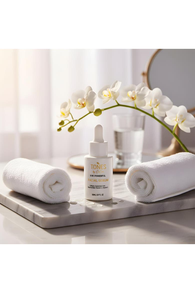 5 in 1 Powerful Collagen Facial Serum - Hydrating, Firming & Brightening 30ml, Alternate, color, with golden and black words