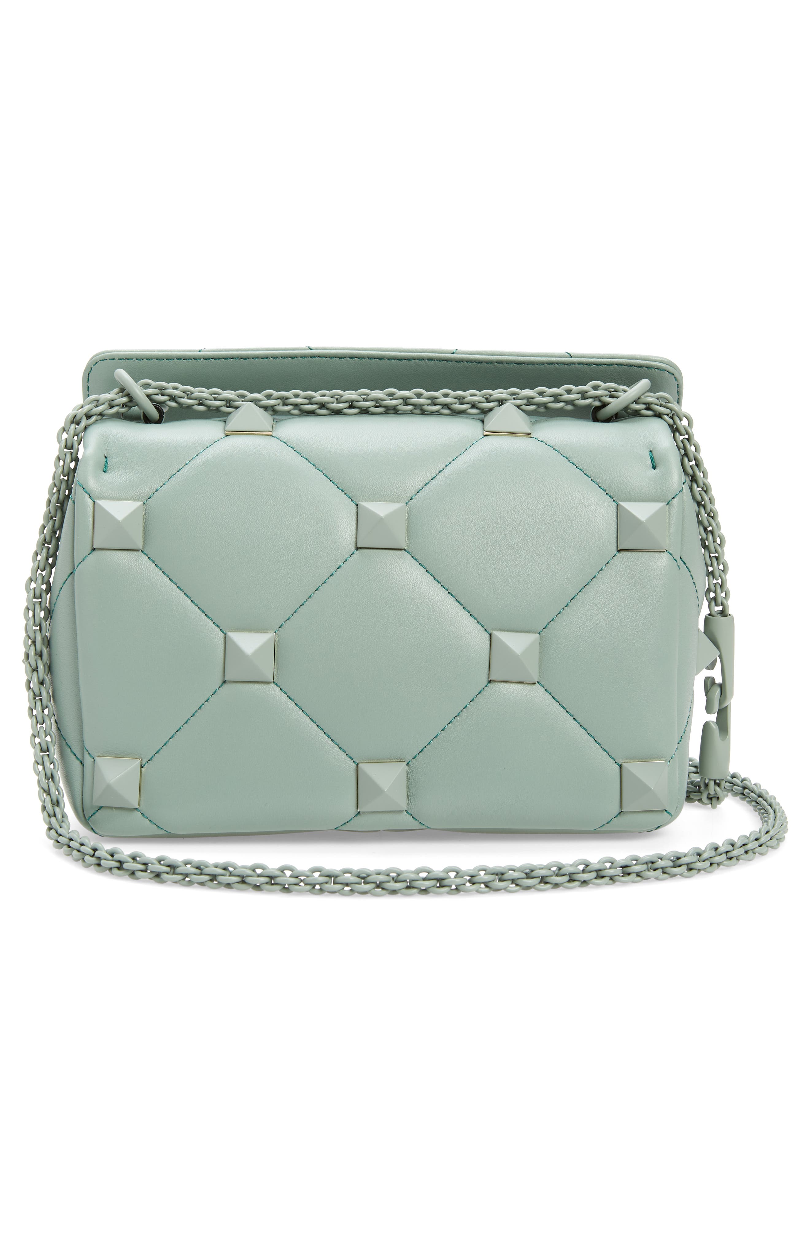 Valentino Garavani Large Roman Stud Leather Shoulder Bag, Alternate, color, 