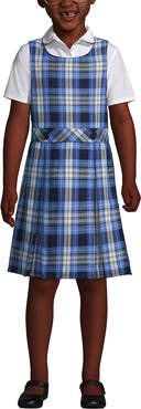 Lands' End Girls Uniform Plaid Jumper