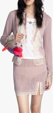 Anna Sui Lingerie Lace Knit Cardigan