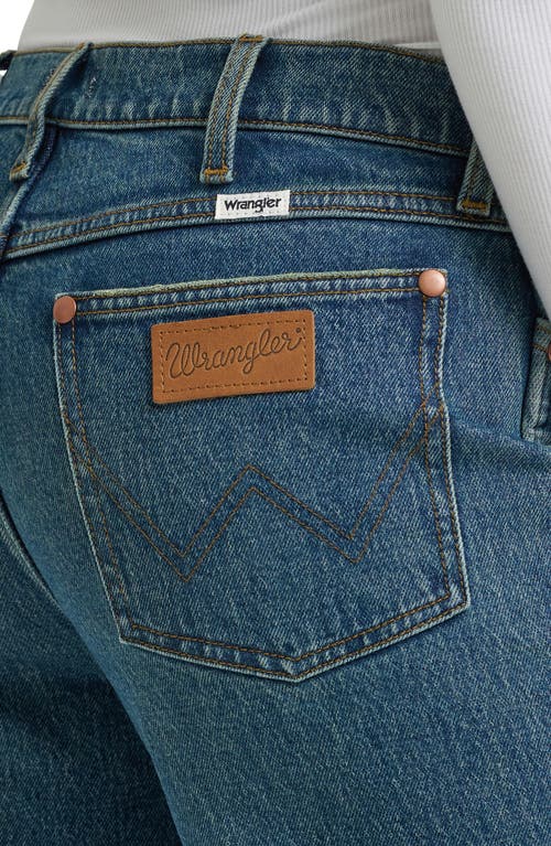 Wrangler High Waist Rainbow Pocket Wide Leg Jeans In Blue