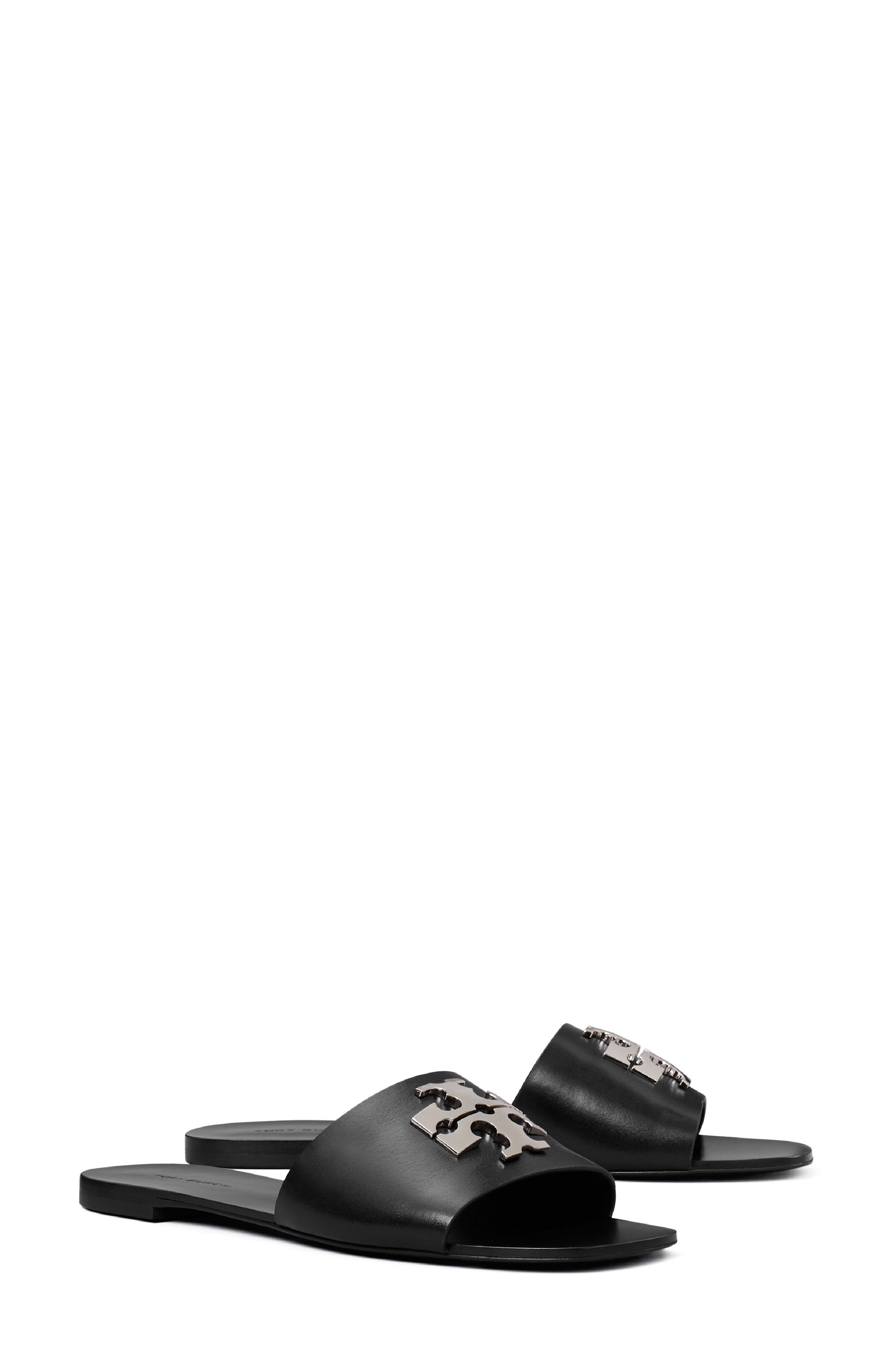 Tory Burch Charlie Slide Sandal, Main, color, Perfect Black