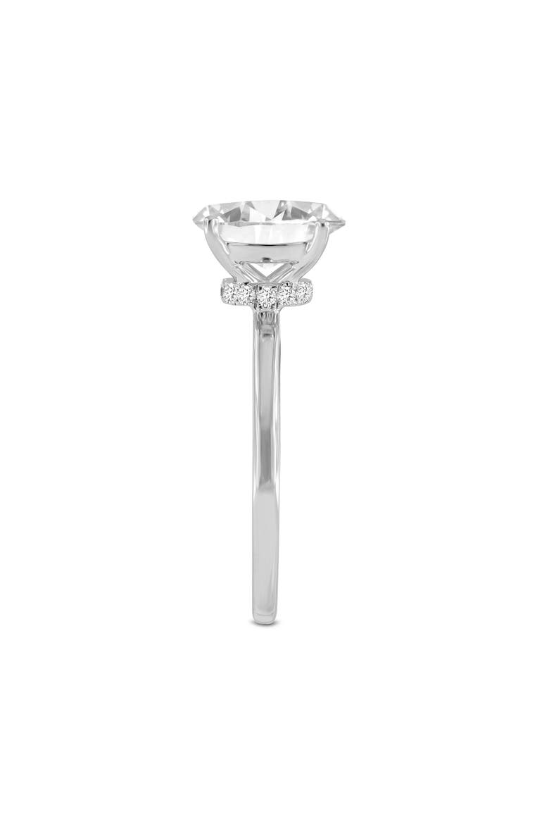 Camilla 14K White Gold Oval Lab Grown Diamond Hidden Halo Engagement Ring - 1.75 Ct, Alternate, color, 14K White Gold