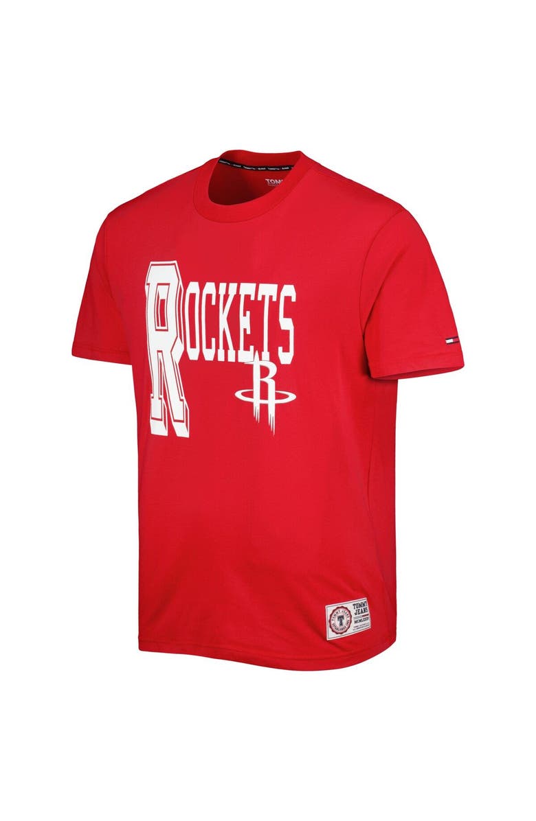 TOMMY JEANS Men's Tommy Jeans Red Houston Rockets Mel Varsity T-Shirt, Alternate, color, Red
