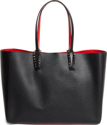 トートバッグ CHRISTIAN LOUBOUTIN 'Cabata Large' shopping bag Cabata large - Tote bag - Calf leather and spikes - Black