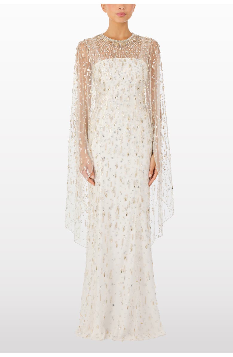 Jenny Packham Hestia Dress, Alternate, color, Vanilla
