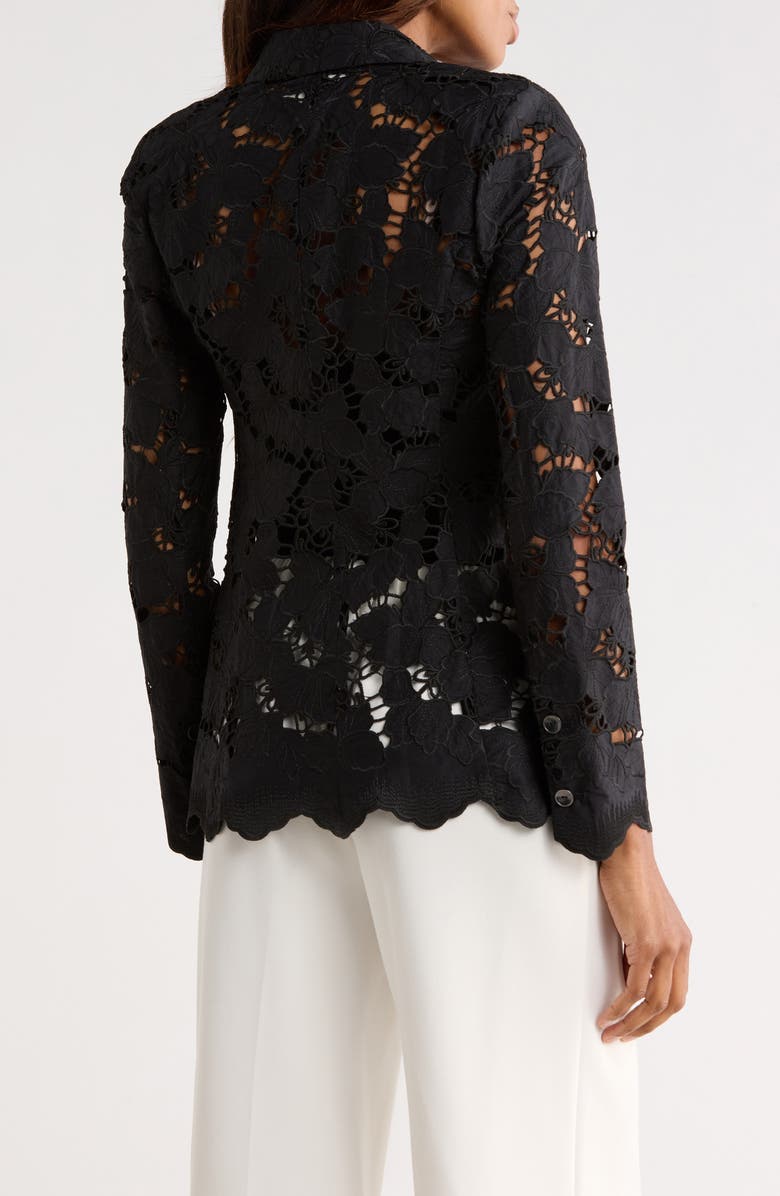 L'AGENCE Clementine Lace Blazer, Alternate, color, Black