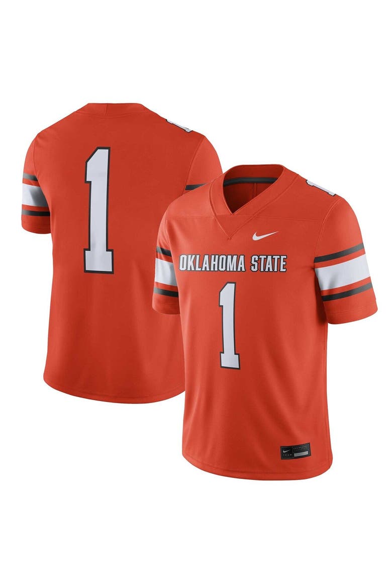 Men's Nike #1 Orange Oklahoma State Cowboys Game Jersey, Main, color, Orange