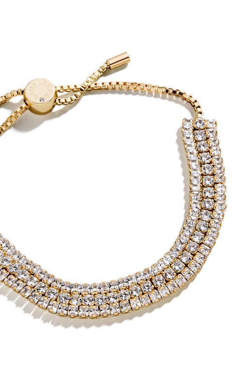 Baublebar Elaine Layered Cubic Zirconia Slider Bracelet In Gold