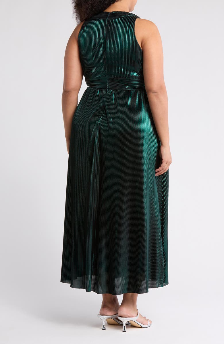 Marina V-Neck Sleeveless Gown, Alternate, color, Hunter