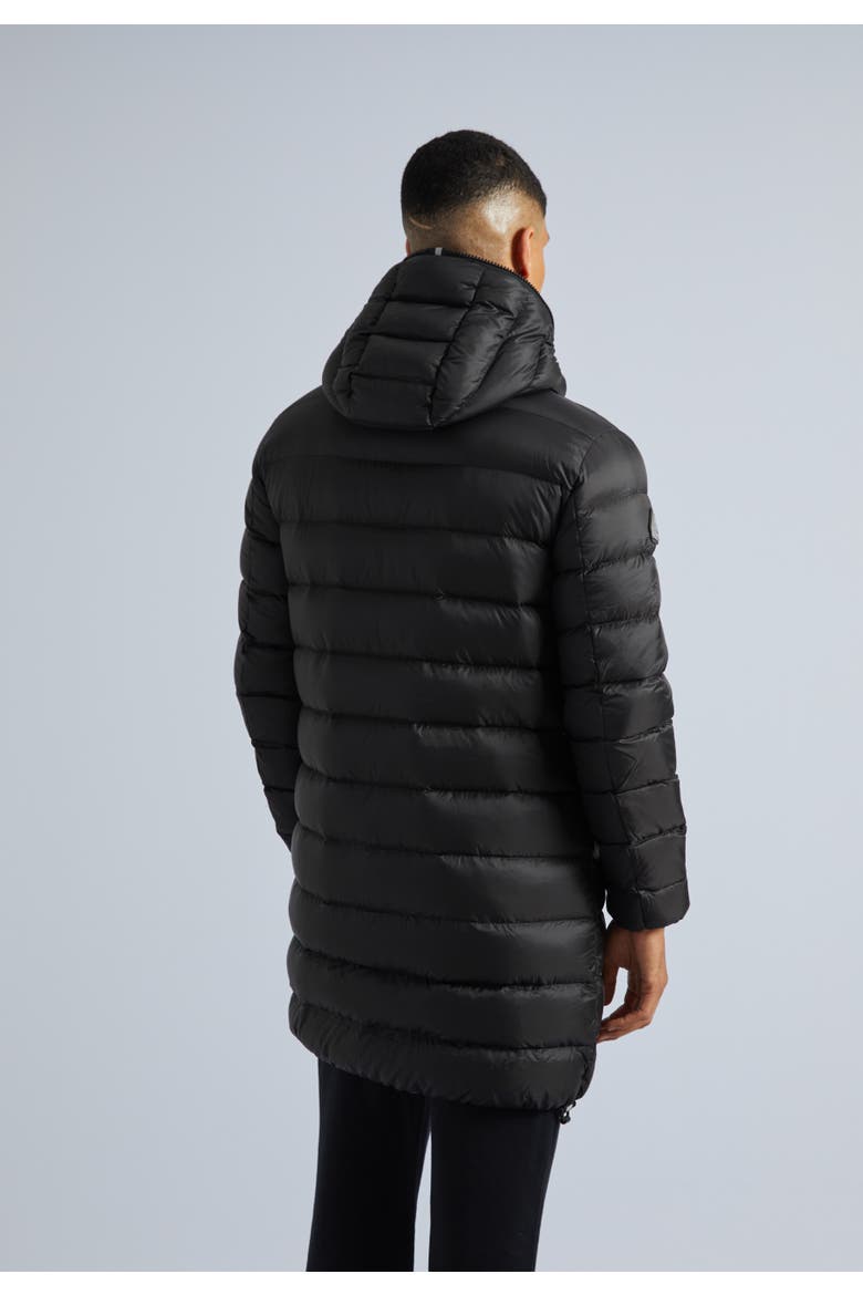 Quilted Longline Puffer Coat, Alternate, color, Black