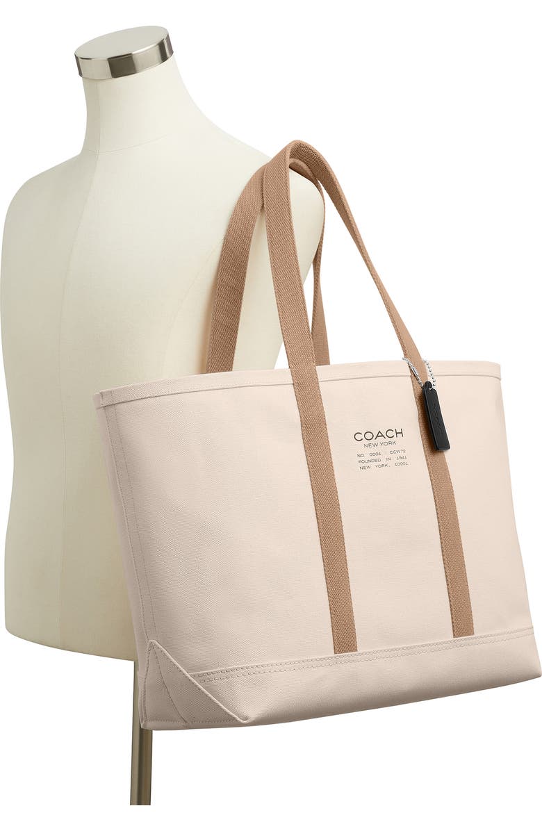 COACH Utility Canvas Tote, Alternate, color, Natural