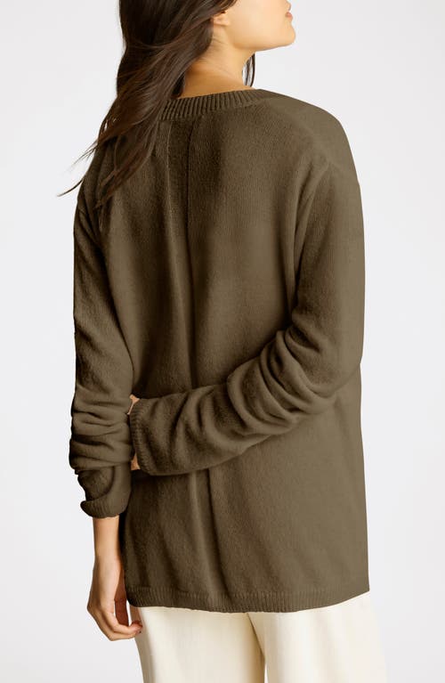 Kenneth Cole Oversized V-neck Sweater In Sierra Taupe