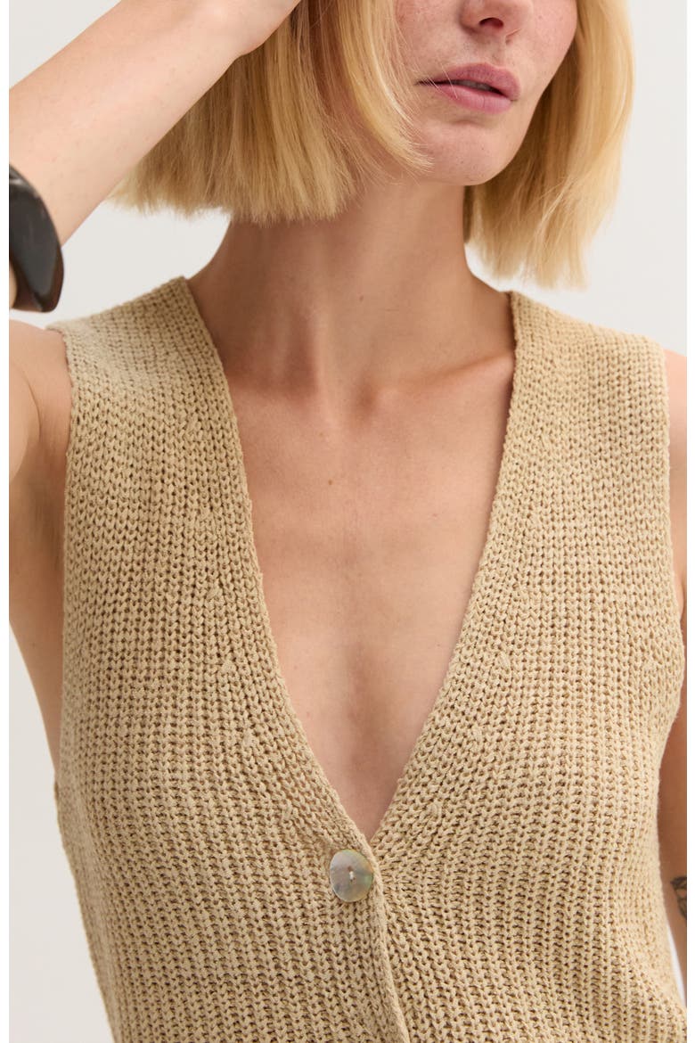 Beachy Sweater Vest, Alternate, color, Beige