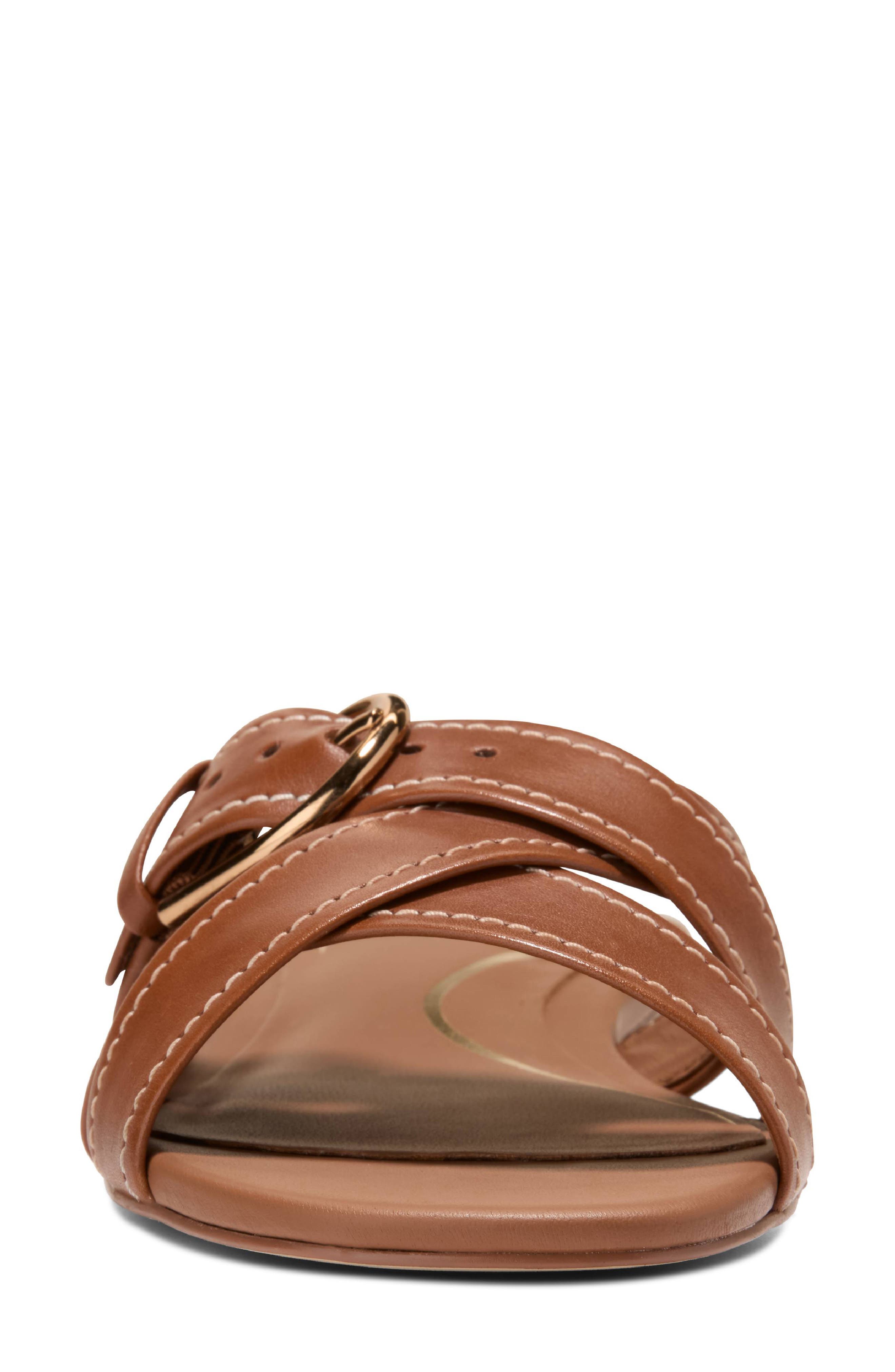 Velma Slide Sandal, Alternate, color, BRITISH TAN LEATHER