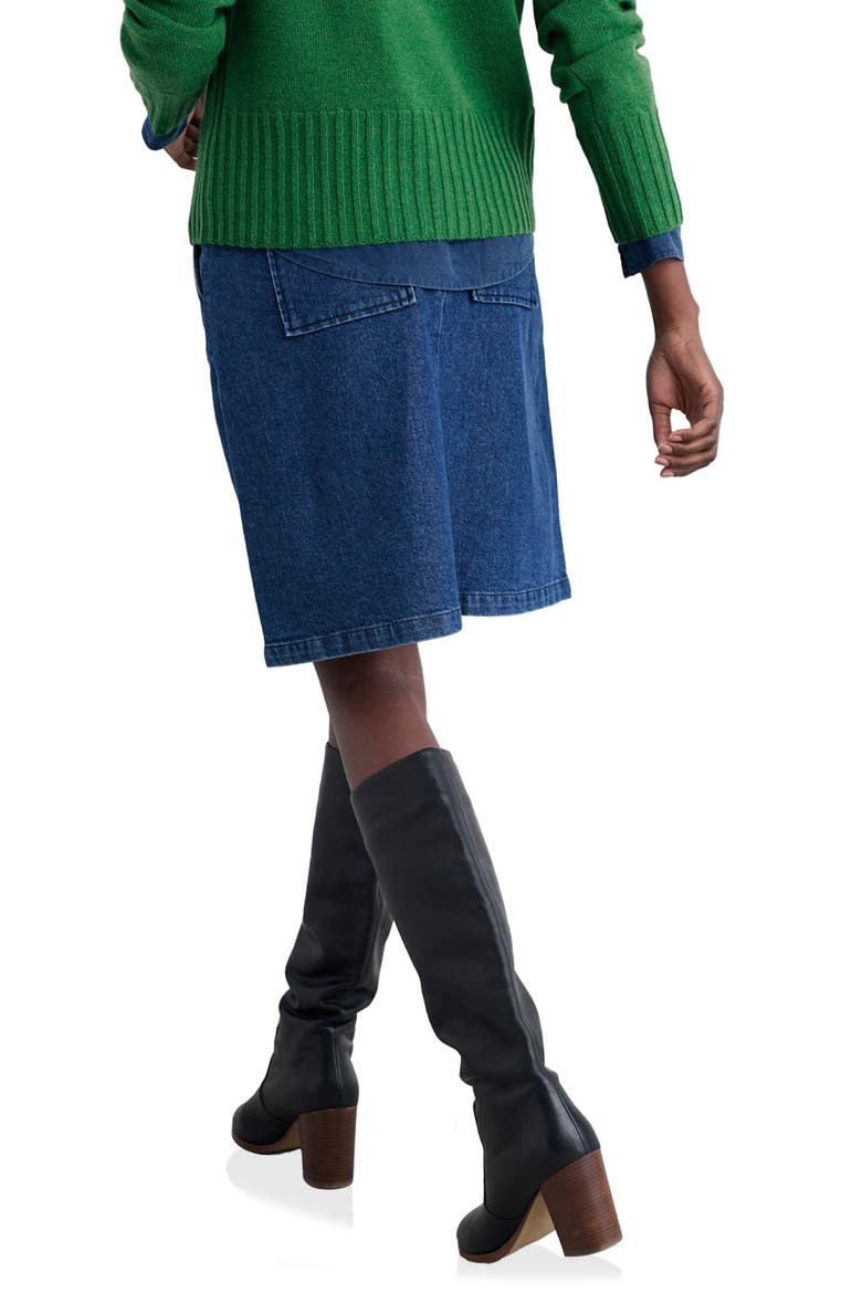 Dovetail Denim Skirt, Alternate, color, MID WASH TIDE