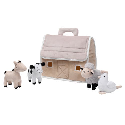 Lambs & Ivy Baby Farm Plush Barn With 4 Stuffed Animals Toy In Multi