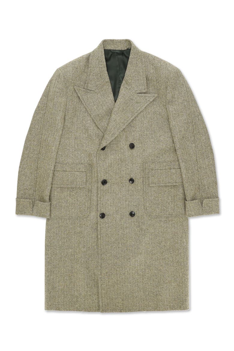 Double Breasted Bogart Coat, Main, color, Green