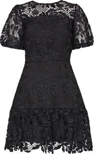 Milly Yasmin Rose Mosaic Lace Dress
