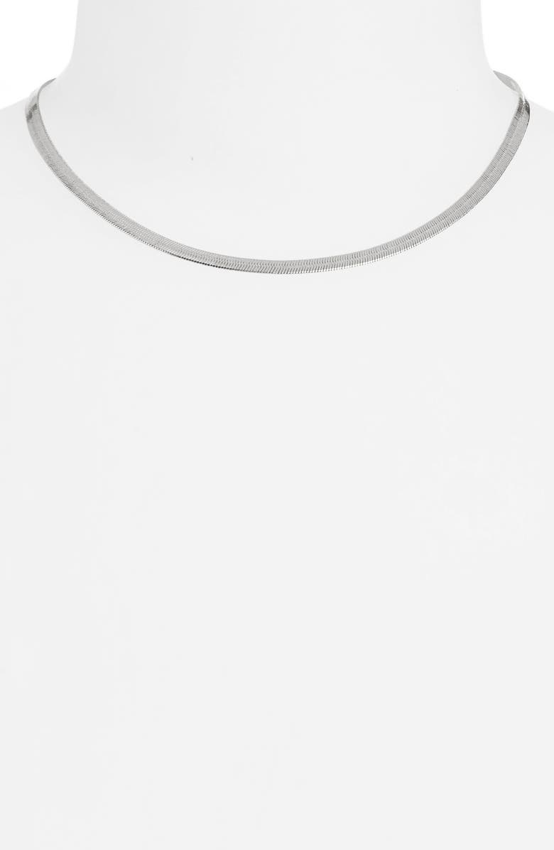 Madewell Herringbone Chain Necklace, Alternate, color,