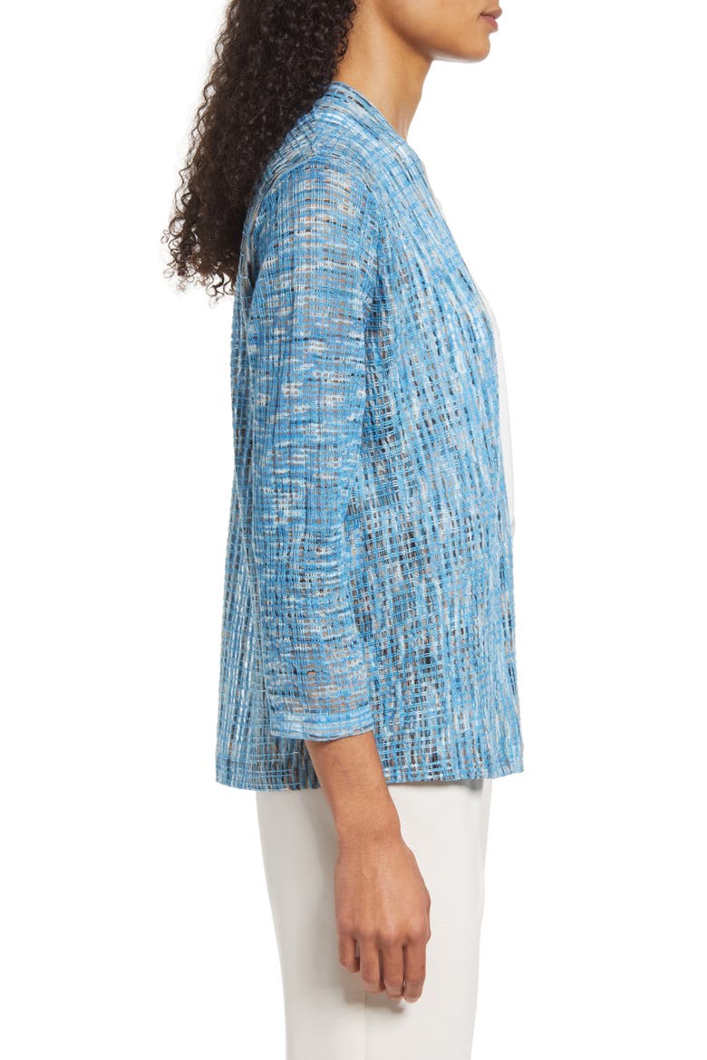 Melody Open Front Cardigan, Alternate, color, BLUE MULTI