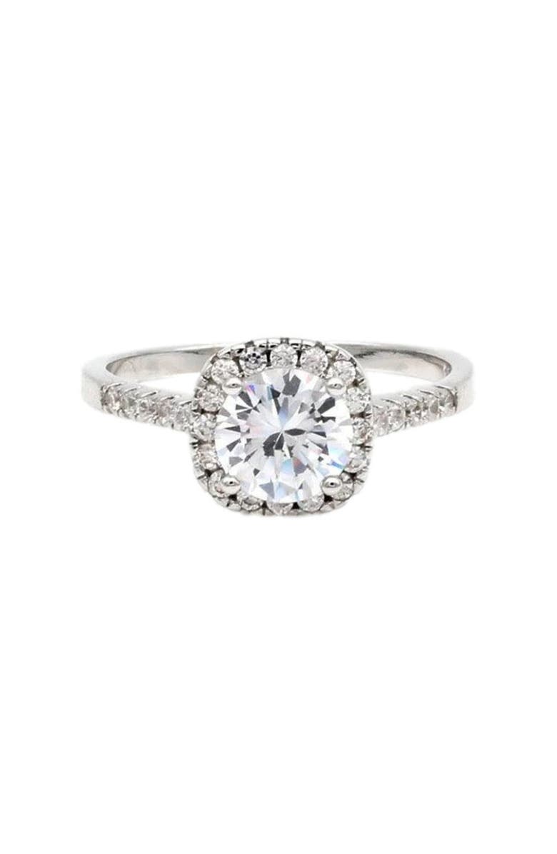 Hollywood Sensation 5/8 CTW Brilliance AAA+ Round Cubic Zirconia Halo Adjustable Ring, Main, color,
