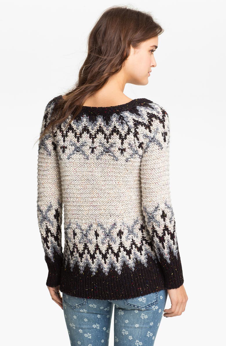 Free People 'Love Bug' Lace-Up Nordic Sweater, Alternate, color, 
