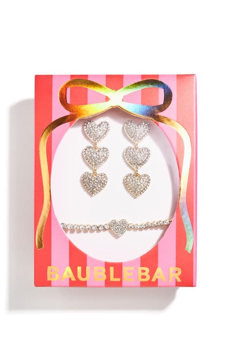 Open Heart Earrings & Bracelet Gift Set