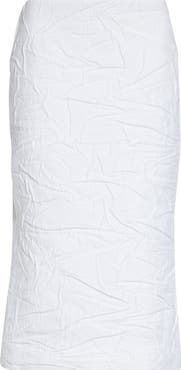 Shushu/Tong Crinkled Cotton Blend Midi Skirt