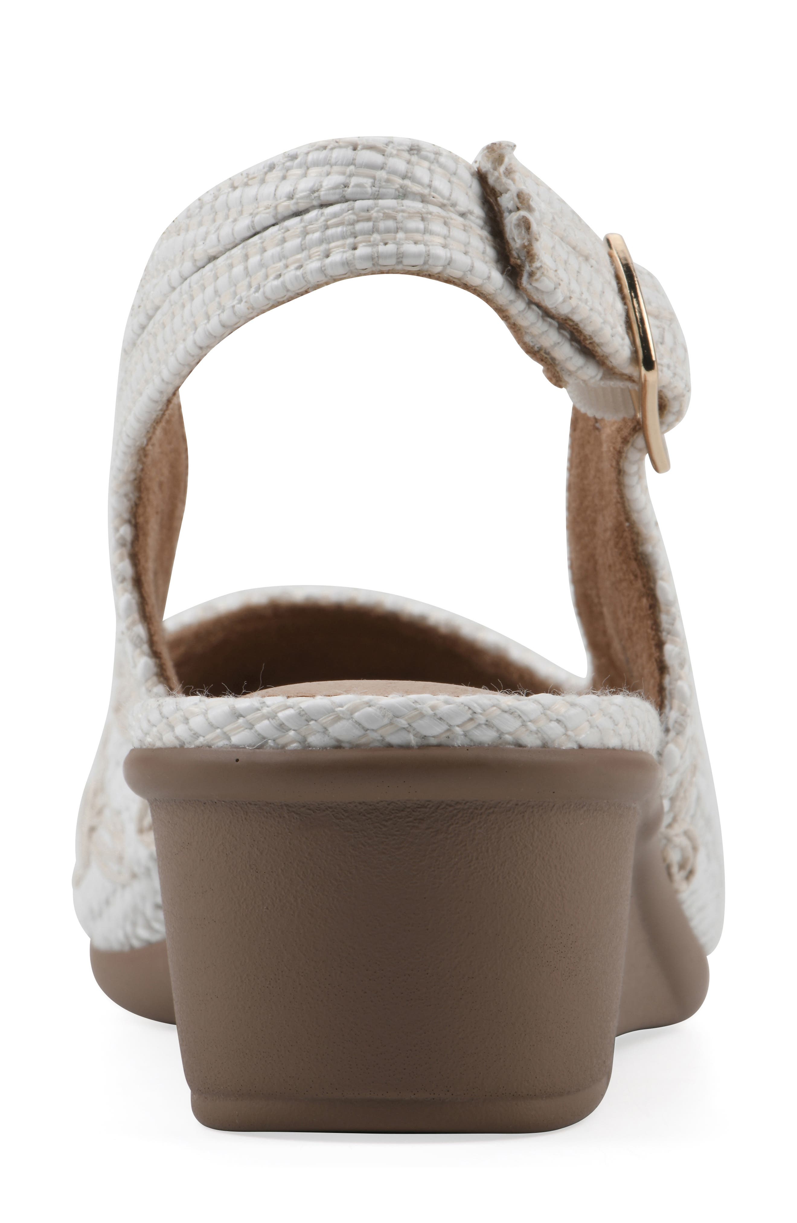 Borris Slingback Wedge, Alternate, color, WHITE/ FABRIC