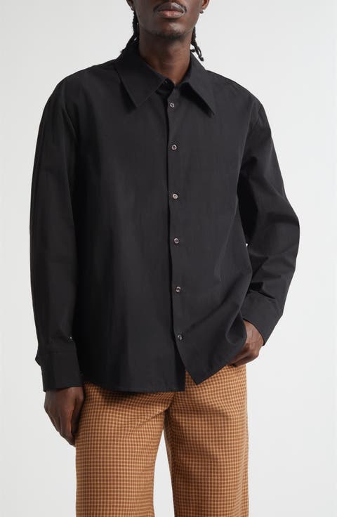Trino Cotton Poplin Button-Up Shirt