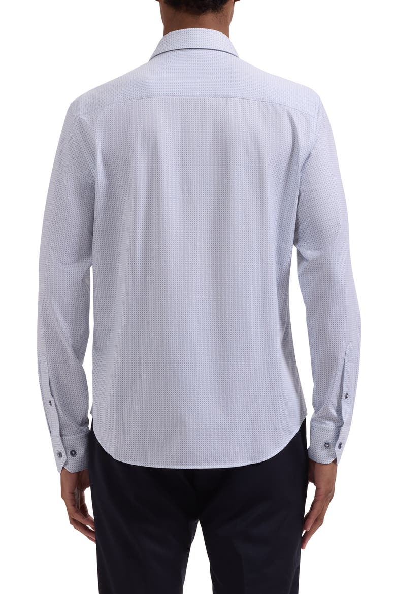 James OoohCotton® Geo Print Button-Up Shirt, Alternate, color, PLATINUM