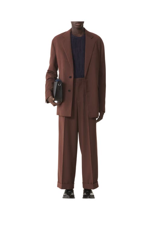 Lanvin Oversized Flannel Jacket In Brown