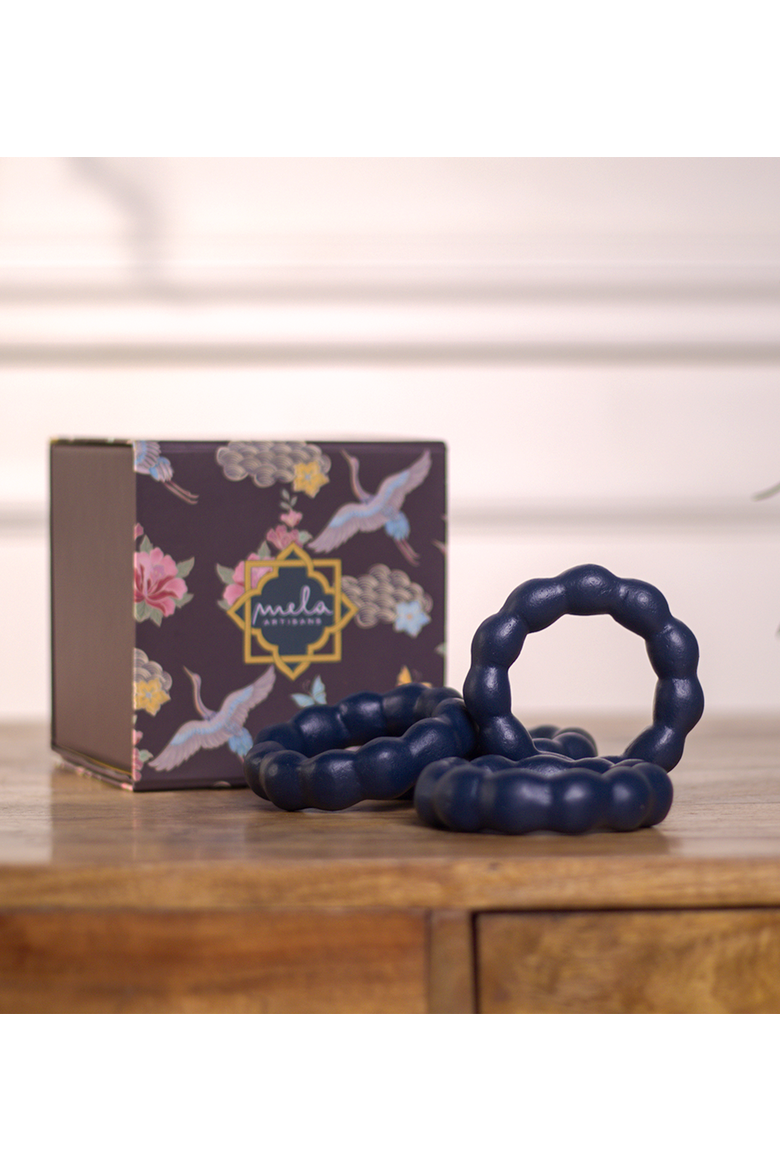 Raatriti Handcrafted Napkin Rings Gift Box Set, Alternate, color, Terracotta
