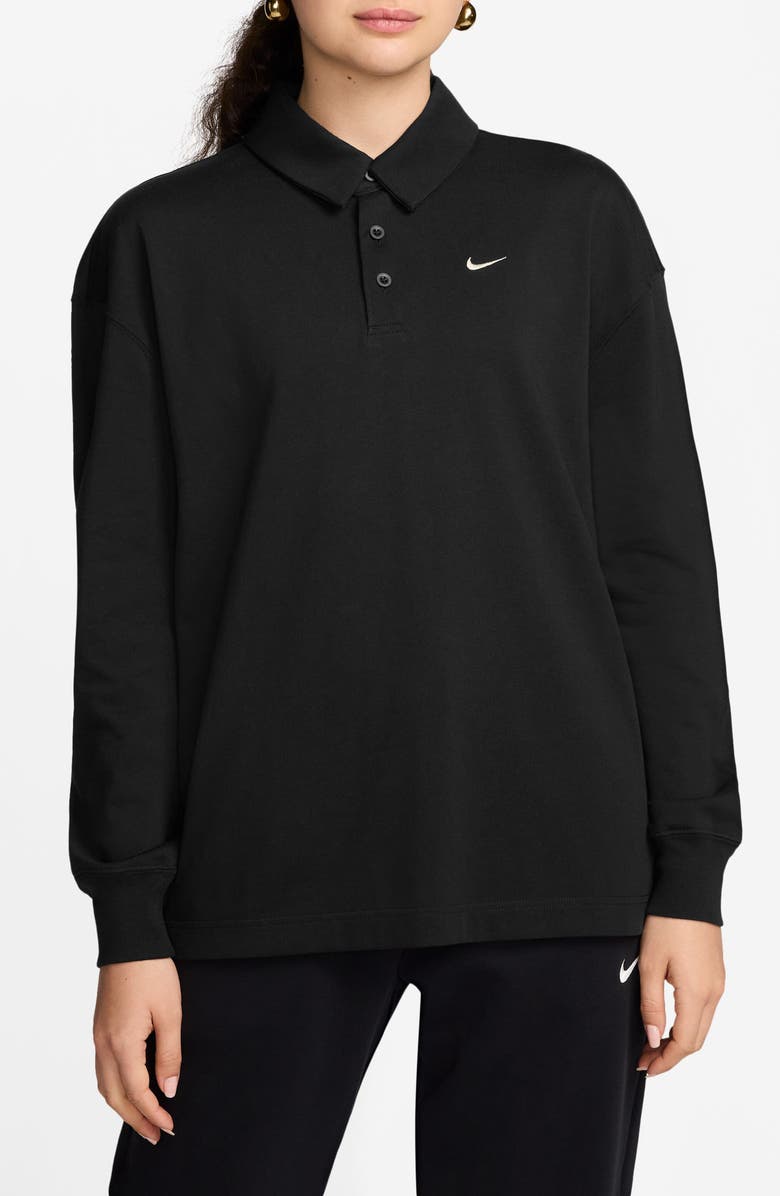 Nike Sportswear Essential Oversize Long Sleeve Polo, Main, color, 