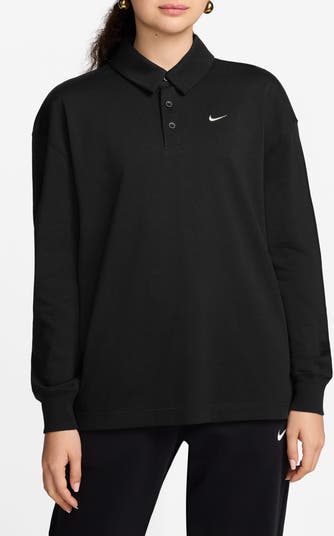 Nike Sportswear Essential Oversize Long Sleeve Polo | Nordstrom