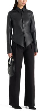 Manière De Voir Sonia Leather Cinch Shirt