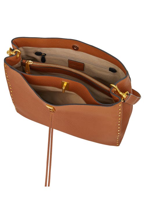 Rebecca Minkoff Darren Medium Leather Shoulder Bag In Caramello